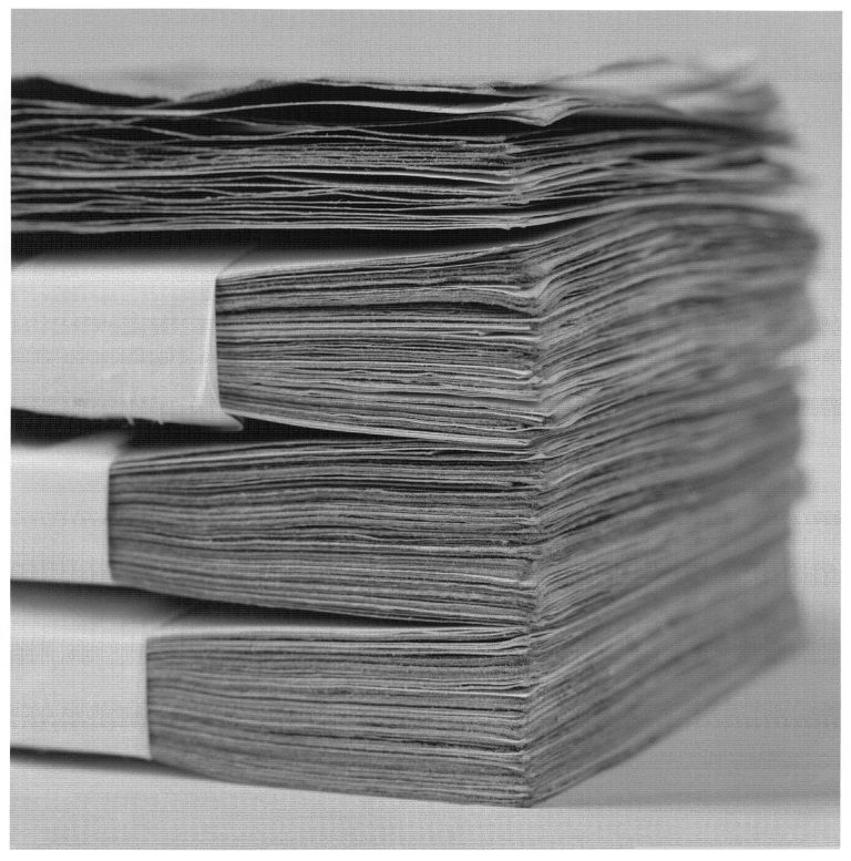 Figure 11:10. Li Lang, Father’s 1927.12.03 – 2010.08.27, Father’s Pension: 32,136 RMB.  2010–2013, archival pigment print with pencil handwriting, 106.6 x 108 cm, image courtesy of Li Lang and White Rabbit Collection, Sydney.