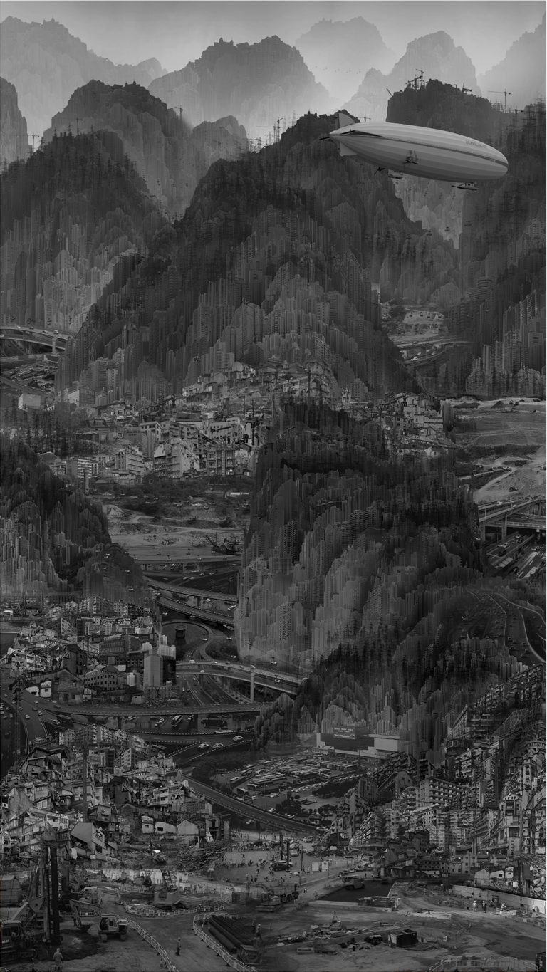 Figure 11:15. Yang Yongliang, Infinite Landscape, 2011, video and sound animation, 7 min 23 sec, image courtesy of Yang Yongliang and White Rabbit Collection, Sydney.