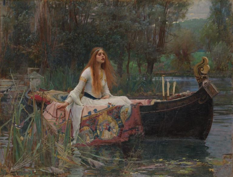 Figure 12:12. John William Waterhouse, The Lady of Shalott, 1888, oil on canvas, 183 x 230 cm, Tate Britain, London, England.