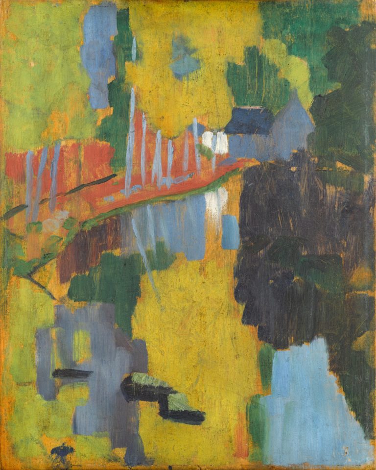 Figure 12:7. Paul Sérusier, The Talisman, 1888, oil on wood, 27 x 21.5 cm, Musée d’Orsay, Paris, France.