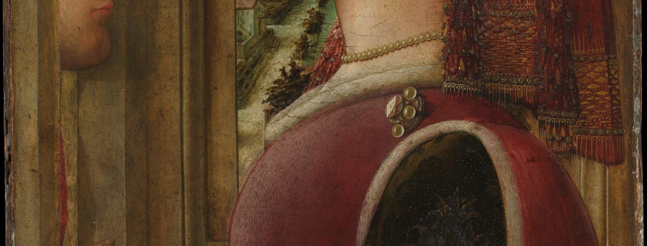 Figure 8:3. Fra Filippo Lippi, Portrait of a Woman with a Man at a Casement, c. 1440–1444, tempera on wood, 64.1 x 41.9 cm, The Metropolitan Museum of Art, New York City.